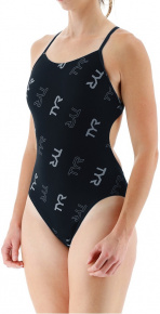 Women's swimwear Tyr Cascading Cutoutfit Black/Grey Women's swimwear Tyr Cascading Cutoutfit Black/Grey