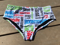 Men's swimsuit BornToSwim Logo Brief White Men's swimsuit BornToSwim Logo Brief White
