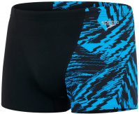 Men's swimsuit Speedo Allover V-Cut Aquashort Black/Pool Men's swimsuit Speedo Allover V-Cut Aquashort Black/Pool