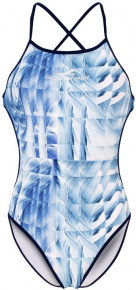 Women's swimwear Aquafeel Ice Cubes Mini-Crossback Blue/White Women's swimwear Aquafeel Ice Cubes Mini-Crossback Blue/White