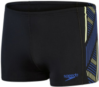 Men's swimsuit Speedo Tech Panel Aquashort Black/Chroma Blue/Spritz Men's swimsuit Speedo Tech Panel Aquashort Black/Chroma Blue/Spritz