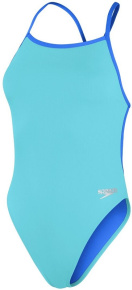Women's swimwear Speedo Solid Vback Fluo Arctic/True Cobalt Women's swimwear Speedo Solid Vback Fluo Arctic/True Cobalt