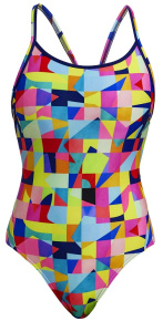 Women's swimwear Funkita On The Grid Diamond Back One Piece Women's swimwear Funkita On The Grid Diamond Back One Piece