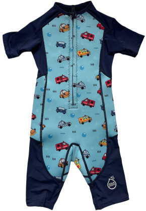 Otroška neoprenska obleka Aquakiddo Neoprene Wetsuit Cars