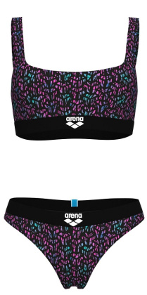 Arena Monogram Elastic Bikini Brallette Black/Multi