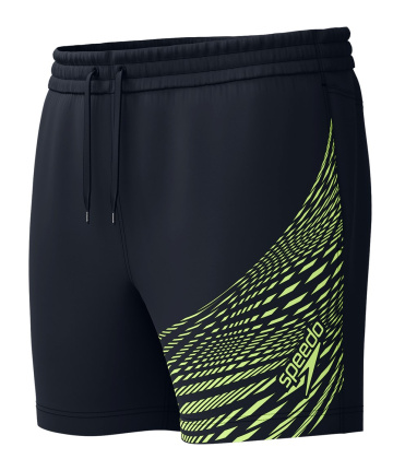 Speedo Medley Logo 16 Watershort Black/Hyper Yellow