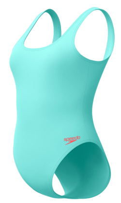 Speedo Textd Belted Deep U-Back 1 piece Blue